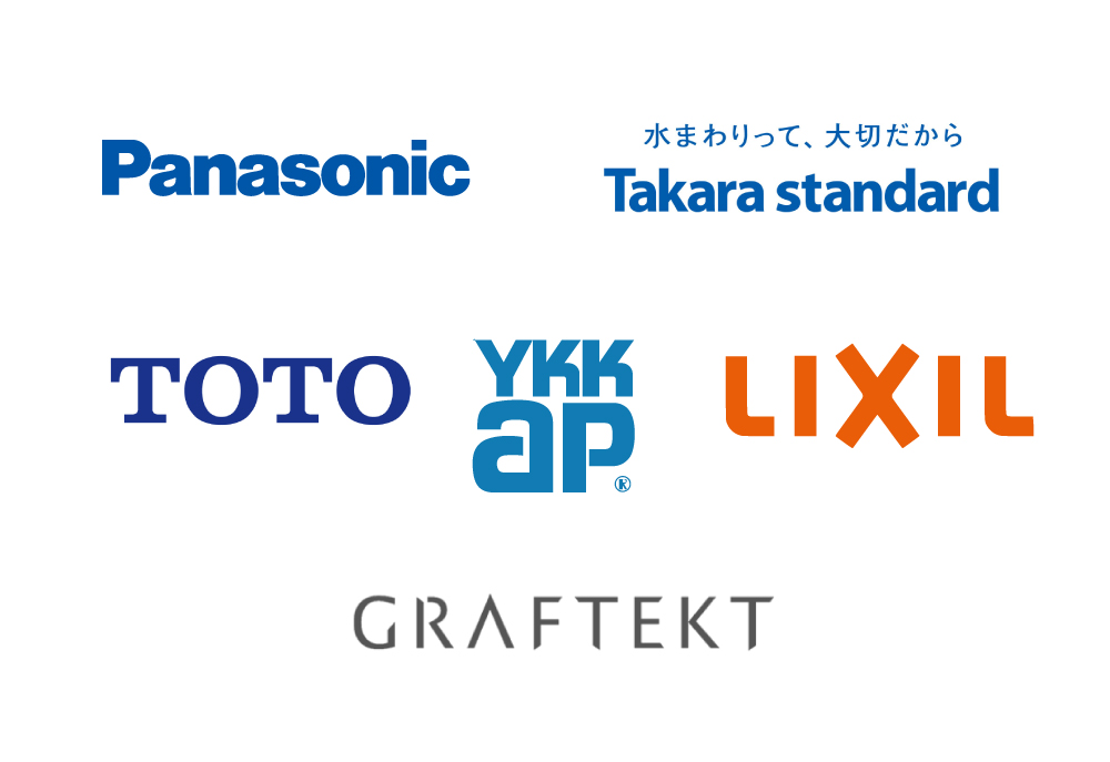Panasonic Takara standard LIXIL YKKap TOTO ロゴ